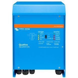VictronEnergy Quattro 24/3000/70-50/50 однофазный чистая синусоида Інвертор FRT-39508 фото