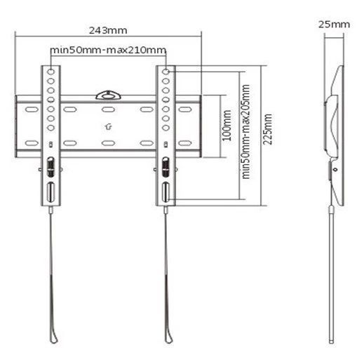 Gembird WM-42F-01 23-42" 30 кг Кронштейн для телевізора FRT-60093 фото