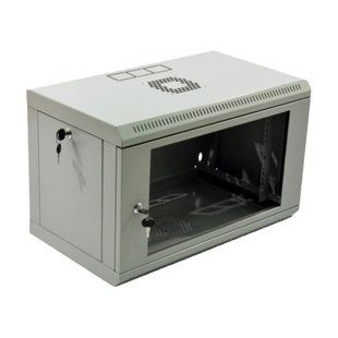 19" 6U Шафа, 600x350x373мм (Ш*Г*В), економ,акрилове скло, сіра FRT-60556 фото