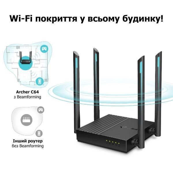 TP-Link ARCHER C64 Wi-Fi 5 Wi-Fi роутер FRT-54933 фото