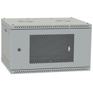 IPCOM 4U 600x350 двері перфорація (сіра) Шафа телекомунікаційна FRT-42706 фото