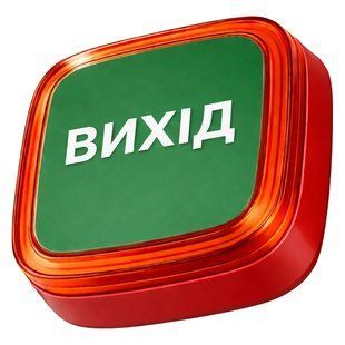 Ajax EN54 FireProtect (VAD) red пожежний світловий "ВИХІД" Cповіщувач FRT-16499 фото