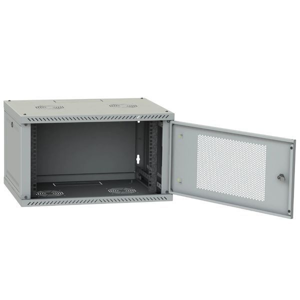IPCOM 4U 600x450 двері перфорація (сіра) Шафа телекомунікаційна FRT-48610 фото