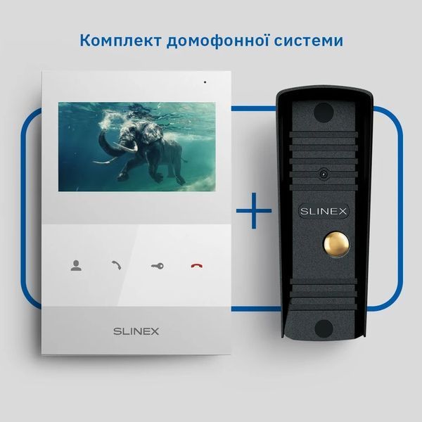 Slinex SQ-04M(White) +&nbsp;ML-16НR(Black) Комплект відеодомофона FRT-56034 фото