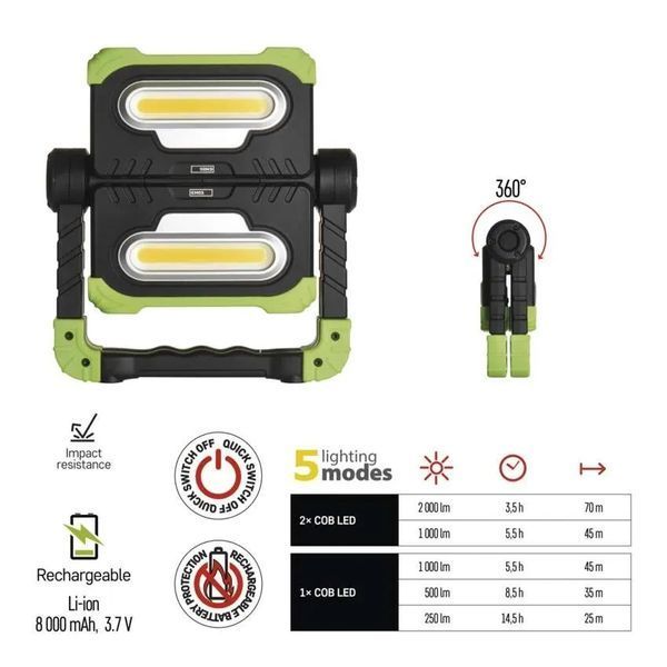 EMOS P4536 20W 2000Lm Li-Ion Лiхтар LED FRT-83556 фото