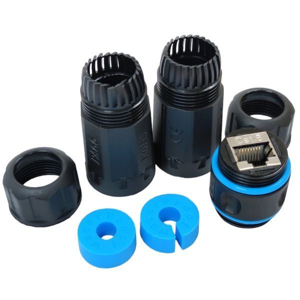 RJ45-RJ45 STP Водонепроникний з'єднувач IP68 кат. 6 FRT-78447 фото