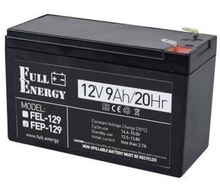 Full Energy FEP-129 9А&bull;ч 12В Свинцево-кислотна акумуляторна батарея FRT-33767 фото