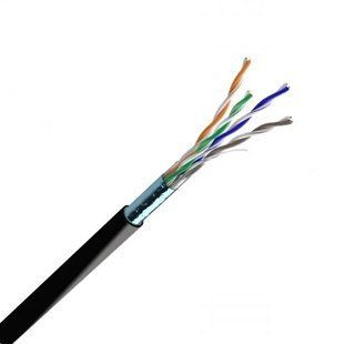 Cat. 5e F/UTP PE 4х2х24 AWG (72567) бухта 305м. Кабель вита пара ЗЗКМ (FTP мідь вуличний) FRT-90696 фото