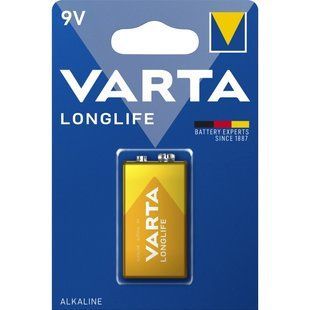 VARTA LONGLIFE BLI 1 ALKALINE Батарейка 6LR61 FRT-20300 фото