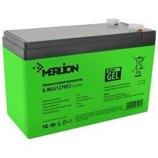 MERLION G-MLG1270F2 7A&bull;г 12В мультигель Свинцево-кислотна акумуляторна батарея FRT-43420 фото