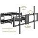 Gembird WM-120ST-01 60-120" 120 кг Кронштейн для телевізора FRT-69644 фото 2