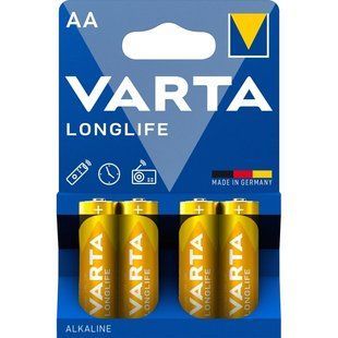 AA VARTA LONGLIFE BLI 4 ALKALINE Батарейка FRT-25978 фото