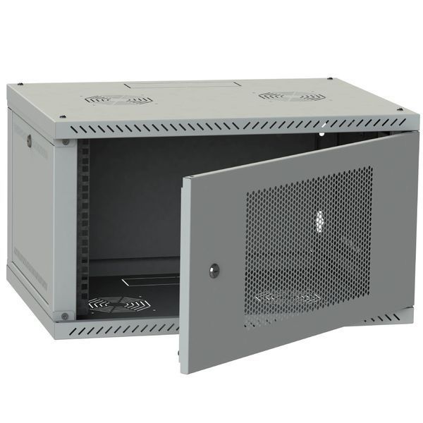IPCOM 4U 600x600 двері перфорація (сіра) Шафа телекомунікаційна FRT-13204 фото