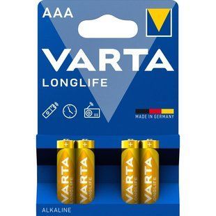 VARTA LONGLIFE BLI 4 ALKALINE Батарейка AAA FRT-92637 фото