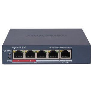 Hikvision DS-3E1105P-EI/V2 POE Комутатор 4 порти керований FRT-25761 фото