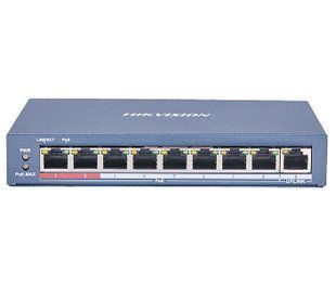 Hikvision DS-3E0109P-E(C) POE Комутатор 8 портів некерований FRT-12122 фото
