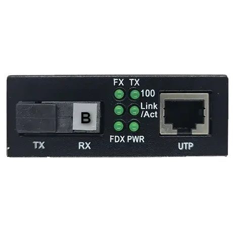 ALISTAR X5S 100M 10/100BASE-T RJ-45 - 100BASE-FX 1SM WDM SC 20KM TX1550/RX1310nm LFP Медіаконвертор FRT-34830 фото