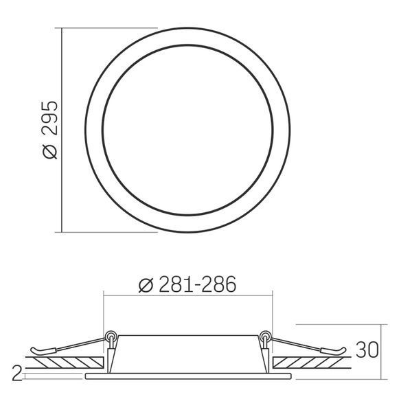 VIDEX 26W 5000K 220V LED світильник Back круглий FRT-90040 фото