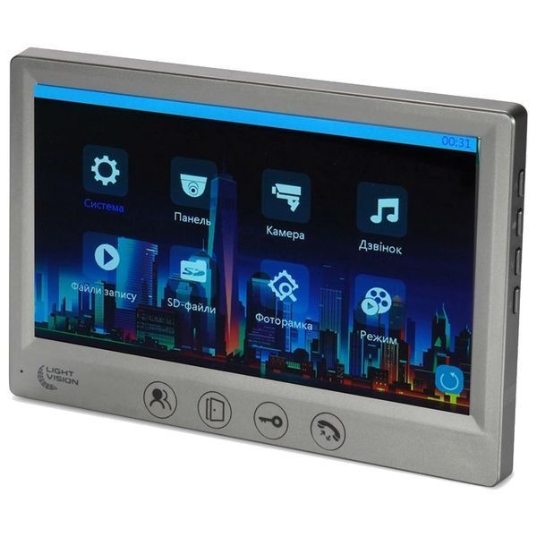 Light Vision AMSTERDAM FHD GRAY Відеодомофон FRT-58361 фото
