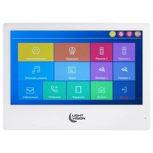 Light Vision SINGAPORE WiFi FHD WHITE (AI) 10" Відеодомофон FRT-75087 фото