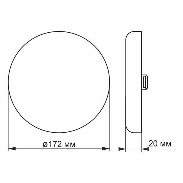 VIDEX 24W 4100K 220V LED світильник безрамний круглий FRT-70722 фото