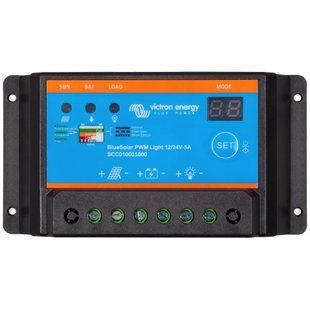 Victron Energy BlueSolar PWM-Light Charge Controller 12/24-5 Контролер заряду FRT-58279 фото