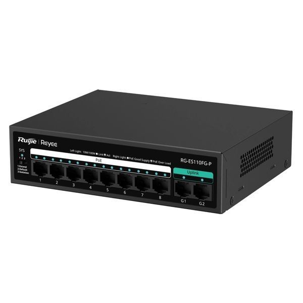 Ruijie Reyee RG-ES110FG-P PoE Комутатор 10 портів некерований FRT-44012 фото
