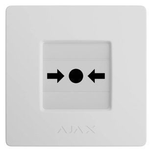 Ajax Manual Call Point (White) (8EU) ASP ручний бездротовий Сповіщувач FRT-27257 фото