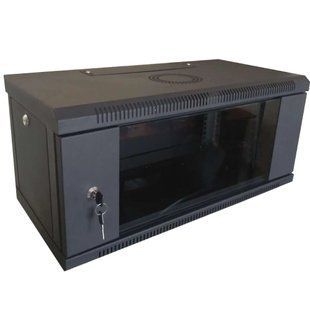 Hypernet WMNC-350-4U-FLAT-BLACK Шафа коммутаційна настінна розбірна чорна FRT-13386 фото