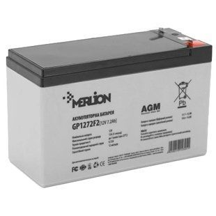 MERLION AGM GP1272F2 12V 7.2AH Акумуляторна батарея FRT-65259 фото