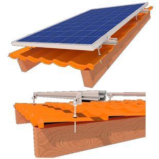 StringSetter SS-XL-M 08 кріплення 8 сонячних панелей до 1145мм металочерепиця, шифер Комплект FRT-61119 фото