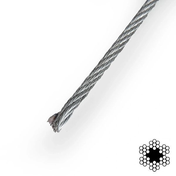 APRO 3мм DIN 3055 (6x7) бухта 200м Трос оцинкований FRT-98430 фото