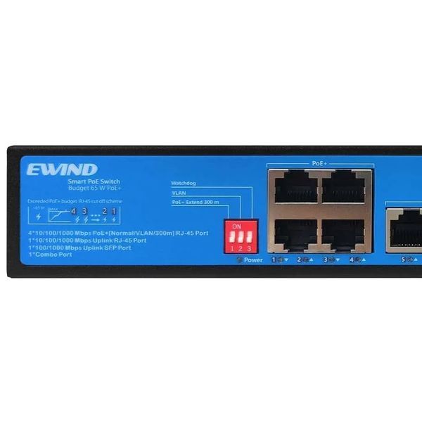 Ewind EW-S1907CG-AP PoE Комутатор 7 портів некерований FRT-26390 фото