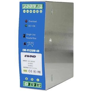Ewind EW-PI120W-48 на DIN-рейку 120 Вт/48 В Блок живлення FRT-81951 фото