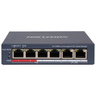Hikvision DS-3E0106P-E/M(B) POE Комутатор 6 портів некерований FRT-59575 фото
