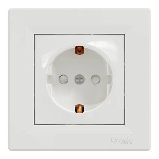 Schneider Electric ASFORA EPH2900221 Розетка одинарна із заземленням і шторкою FRT-36679 фото