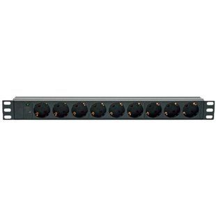 Kingda блок 19" на 9 роз. нім. станд., 10А, з індикат., без шнура, чорний, 1U FRT-58158 фото