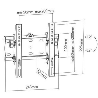 Gembird WM-42T-02 23-42" 30 кг Кронштейн для телевізора FRT-40772 фото