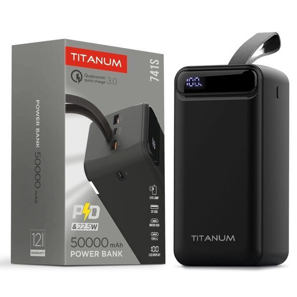 TITANUM 741S 22.5W Black 50000mAh Повербанк FRT-50555 фото