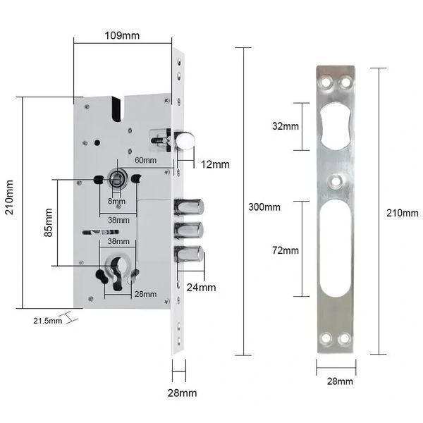 SEVEN LOCK 6085 Врізна частина FRT-92989 фото