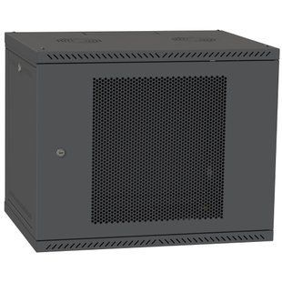 IPCOM 12U 600x600 Шафа телекомунікаційна двері перфорація (чорна) FRT-19601 фото